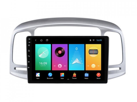 Navigatie dedicata cu Android Hyundai Accent III 2005 - 2010, 1GB RAM, Radio GPS Dual Zone, Display HD IPS 9" Touchscreen, Internet Wi-Fi, Bluetooth, MirrorLink, USB, Waze