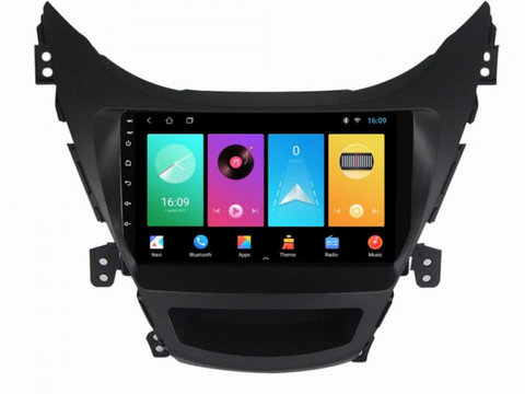 Navigatie dedicata cu Android Hyundai Elantra V 2010 - 2014, 1GB RAM, Radio GPS Dual Zone, Display HD IPS 9" Touchscreen, Internet Wi-Fi, Bluetooth, MirrorLink, USB, Waze