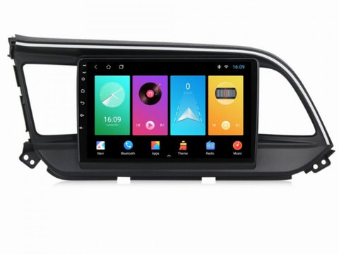 Navigatie dedicata cu Android Hyundai Elantra VI 2019 - 2020, 1GB RAM, Radio GPS Dual Zone, Display HD IPS 9" Touchscreen, Internet Wi-Fi, Bluetooth, MirrorLink, USB, Waze