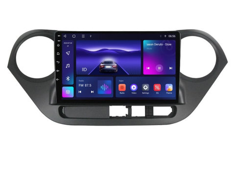 Navigatie dedicata cu Android Hyundai i10 2013 - 2019, 3GB RAM, Radio GPS Dual Zone, Display HD IPS 9" Touchscreen, Internet Wi-Fi si slot SIM 4G, Bluetooth, MirrorLink, USB, Waze