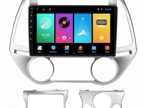Navigatie dedicata cu Android Hyundai i20 2012 - 2014, 1GB RAM, Radio GPS Dual Zone, Display HD IPS 9" Touchscreen, Internet Wi-Fi, Bluetooth, MirrorLink, USB, Waze