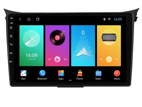 Navigatie dedicata cu Android Hyundai i30 2011 - 2017, 2GB RAM, Radio GPS Dual Zone, Display HD IPS 9" Touchscreen, Internet Wi-Fi, Bluetooth, MirrorLink, USB, Waze