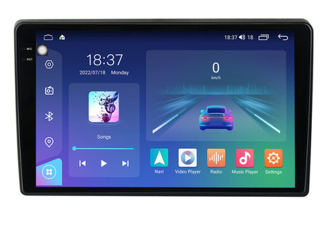 Navigatie dedicata cu Android Hyundai i40 2012 - 2020, 4GB RAM, Radio GPS Dual Zone, Display 2K QLED 9.5" Touchscreen, Internet Wi-Fi si slot SIM 4G, Bluetooth, MirrorLink, USB, Waze