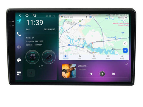 Navigatie dedicata cu Android Hyundai i40 2012 - 2020, 12GB RAM, Radio GPS Dual Zone, Display 2K QLED 9.5" Touchscreen, Internet Wi-Fi si slot SIM 4G, Bluetooth, MirrorLink, USB, Waze