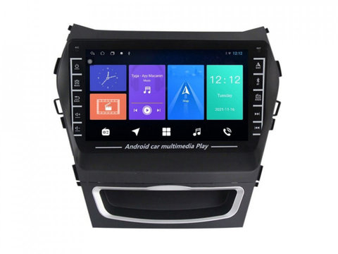 Navigatie dedicata cu Android Hyundai Santa Fe III / Grand Santa Fe 2012 - 2018, 1GB RAM, Radio GPS Dual Zone, Display HD IPS 8" Touchscreen, Internet Wi-Fi, Bluetooth, MirrorLink, USB, Waze