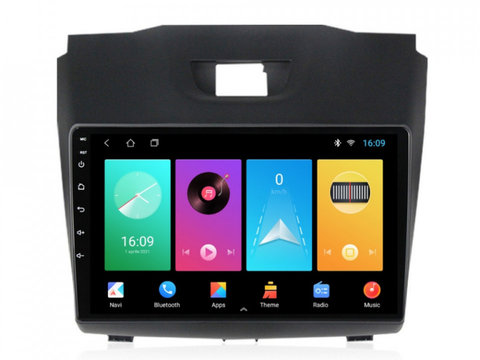Navigatie dedicata cu Android Isuzu D-Max II 2012 - 2020, 1GB RAM, Radio GPS Dual Zone, Display HD IPS 9" Touchscreen, Internet Wi-Fi, Bluetooth, MirrorLink, USB, Waze