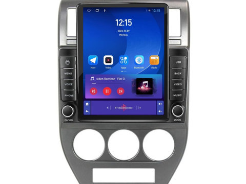 Navigatie dedicata cu Android Jeep Compass I 2006 - 2010, 1GB RAM, Radio GPS Dual Zone, Touchscreen IPS 9.7" HD tip Tesla, Internet Wi-Fi, Bluetooth, MirrorLink, USB, Waze