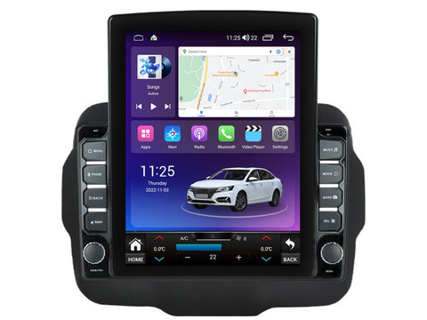 Navigatie dedicata cu Android Jeep Renegade dupa 2014, 4GB RAM, Radio GPS Dual Zone, Touchscreen IPS 9.7" HD tip Tesla, Internet Wi-Fi si slot SIM 4G, Bluetooth, MirrorLink, USB, Waze