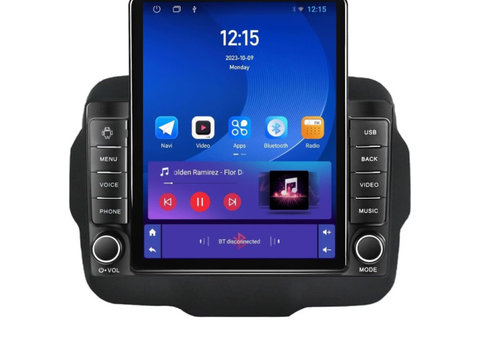 Navigatie dedicata cu Android Jeep Renegade dupa 2014, 1GB RAM, Radio GPS Dual Zone, Touchscreen IPS 9.7" HD tip Tesla, Internet Wi-Fi, Bluetooth, MirrorLink, USB, Waze