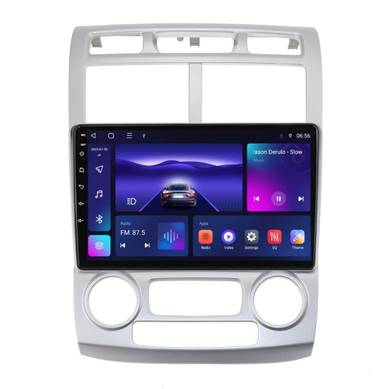 Navigatie dedicata cu Android KIA Sportage 2004 - 2010 fabricata in Coreea, 3GB RAM, Radio GPS Dual Zone, Display HD QLED 9" Touchscreen, Internet Wi-Fi si slot SIM 4G, Bluetooth, MirrorLink, USB, Waze