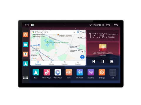 Navigatie dedicata cu Android KIA Sportage 2004 - 2010 fabricata in Coreea, 8GB RAM, Radio GPS Dual Zone, Display 2K QLED 13" Touchscreen, Internet Wi-Fi si slot SIM 4G, Bluetooth, MirrorLink, USB, Waze