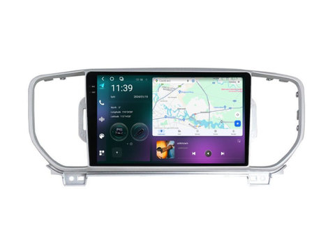 Navigatie dedicata cu Android KIA Sportage 2016 - 2018, 12GB RAM, Radio GPS Dual Zone, Display 2K QLED 9.5" Touchscreen, Internet Wi-Fi si slot SIM 4G, Bluetooth, MirrorLink, USB, Waze