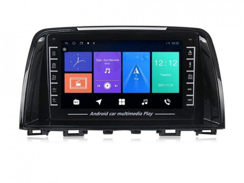 Navigatie dedicata cu Android Mazda 6 2013 - 2015, 1GB RAM, Radio GPS Dual Zone, Display HD IPS 8" Touchscreen, Internet Wi-Fi, Bluetooth, MirrorLink, USB, Waze