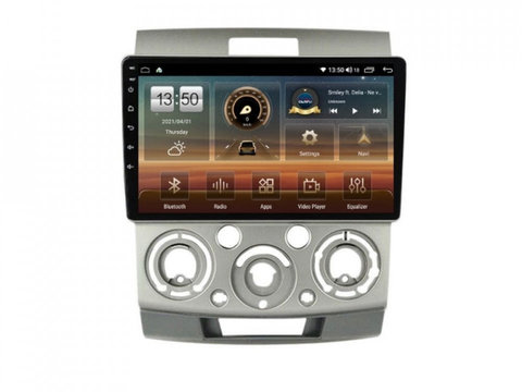 Navigatie dedicata cu Android Mazda BT-50 2005 - 2011, 4GB RAM, Radio GPS Dual Zone, Display HD IPS 9" Touchscreen, Internet Wi-Fi si slot SIM 4G, Bluetooth, MirrorLink, USB, Waze