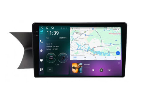 Navigatie dedicata cu Android Mercedes C-Class W204 2011 - 2014, 12GB RAM, Radio GPS Dual Zone, Display 2K QLED 9.5" Touchscreen, Internet Wi-Fi si slot SIM 4G, Bluetooth, MirrorLink, USB, Waze