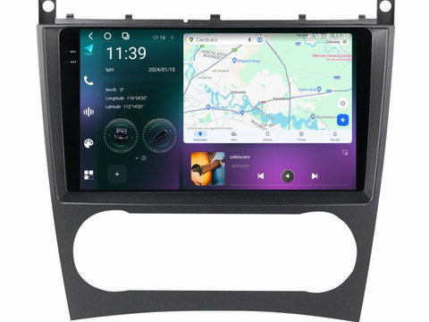 Navigatie dedicata cu Android Mercedes G-Class W463 2009 - 2012, 12GB RAM, Radio GPS Dual Zone, Display 2K QLED 9.5" Touchscreen, Internet Wi-Fi si slot SIM 4G, Bluetooth, MirrorLink, USB, Waze