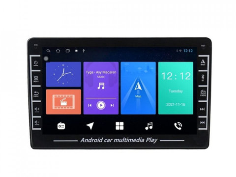 Navigatie dedicata cu Android Mitsubishi L200 dupa 2015, 1GB RAM, Radio GPS Dual Zone, Display HD IPS 8" Touchscreen, Internet Wi-Fi, Bluetooth, MirrorLink, USB, Waze