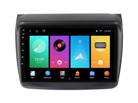 Navigatie dedicata cu Android Mitsubishi L200 2005 - 2015, 2GB RAM, Radio GPS Dual Zone, Display HD IPS 9" Touchscreen, Internet Wi-Fi, Bluetooth, MirrorLink, USB, Waze