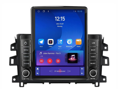 Navigatie dedicata cu Android Nissan Navara / NP300 D23 dupa 2014, 1GB RAM, Radio GPS Dual Zone, Touchscreen IPS 9.7" HD tip Tesla, Internet Wi-Fi, Bluetooth, MirrorLink, USB, Waze