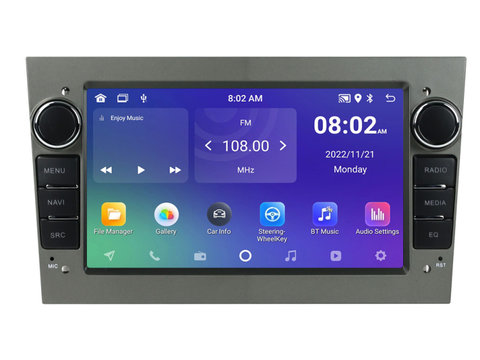 Navigatie dedicata cu Android Opel Antara 2006 - 2017, gri inchis, 2GB RAM, Radio GPS Dual Zone, Display HD 7" Touchscreen, Internet Wi-Fi, Bluetooth, MirrorLink, USB, Waze