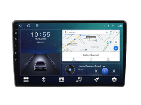 Navigatie dedicata cu Android Opel Corsa D 2006 - 2014, 2GB RAM, Radio GPS Dual Zone, Display HD IPS 9" Touchscreen, Internet Wi-Fi si slot SIM 4G, Bluetooth, MirrorLink, USB, Waze