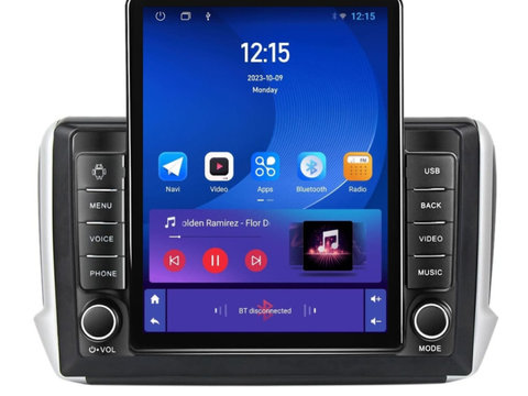Navigatie dedicata cu Android Peugeot 2008 I 2013 - 2019, 1GB RAM, Radio GPS Dual Zone, Touchscreen IPS 9.7" HD tip Tesla, Internet Wi-Fi, Bluetooth, MirrorLink, USB, Waze