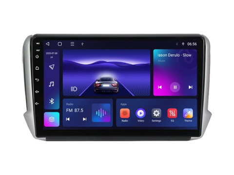 Navigatie dedicata cu Android Peugeot 2008 I 2013 - 2019, 3GB RAM, Radio GPS Dual Zone, Display HD IPS 10" Touchscreen, Internet Wi-Fi si slot SIM 4G, Bluetooth, MirrorLink, USB, Waze