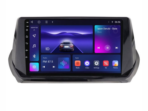 Navigatie dedicata cu Android Peugeot 2008 II dupa 2019, 3GB RAM, Radio GPS Dual Zone, Display HD IPS 9" Touchscreen, Internet Wi-Fi si slot SIM 4G, Bluetooth, MirrorLink, USB, Waze
