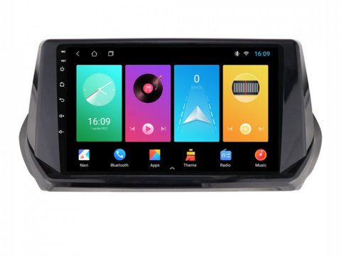 Navigatie dedicata cu Android Peugeot 2008 II dupa 2019, 1GB RAM, Radio GPS Dual Zone, Display HD IPS 9" Touchscreen, Internet Wi-Fi, Bluetooth, MirrorLink, USB, Waze