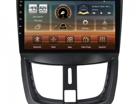 Navigatie dedicata cu Android Peugeot 207 2006 - 2015, 4GB RAM, Radio GPS Dual Zone, Display HD IPS 9" Touchscreen, Internet Wi-Fi si slot SIM 4G, Bluetooth, MirrorLink, USB, Waze