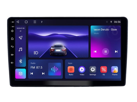 Navigatie dedicata cu Android Peugeot 307 2000 - 2013, negru, 3GB RAM, Radio GPS Dual Zone, Display HD IPS 9" Touchscreen, Internet Wi-Fi si slot SIM 4G, Bluetooth, MirrorLink, USB, Waze