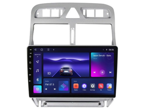 Navigatie dedicata cu Android Peugeot 307 2000 - 2013, 3GB RAM, Radio GPS Dual Zone, Display HD IPS 9" Touchscreen, Internet Wi-Fi si slot SIM 4G, Bluetooth, MirrorLink, USB, Waze