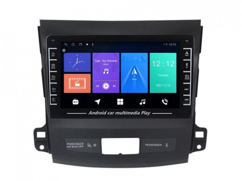 Navigatie dedicata cu Android Peugeot 4007 2007 - 2013, 1GB RAM, Radio GPS Dual Zone, Display HD IPS 8" Touchscreen, Internet Wi-Fi, Bluetooth, MirrorLink, USB, Waze
