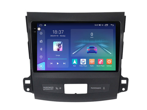 Navigatie dedicata cu Android Peugeot 4007 2007 - 2013, 4GB RAM, Radio GPS Dual Zone, Display 2K QLED 9.5" Touchscreen, Internet Wi-Fi si slot SIM 4G, Bluetooth, MirrorLink, USB, Waze