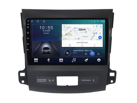 Navigatie dedicata cu Android Peugeot 4007 2007 - 2013, 2GB RAM, Radio GPS Dual Zone, Display HD IPS 9" Touchscreen, Internet Wi-Fi si slot SIM 4G, Bluetooth, MirrorLink, USB, Waze