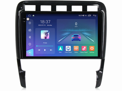 Navigatie dedicata cu Android Porsche Cayenne 2002 - 2010, 4GB RAM, Radio GPS Dual Zone, Display 2K QLED 9.5" Touchscreen, Internet Wi-Fi si slot SIM 4G, Bluetooth, MirrorLink, USB, Waze