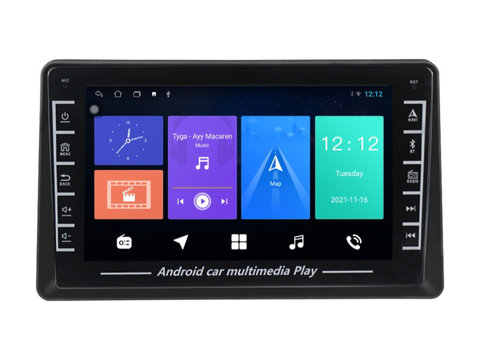 Navigatie dedicata cu Android Renault Express dupa 2021, 1GB RAM, Radio GPS Dual Zone, Display HD IPS 8" Touchscreen, Internet Wi-Fi, Bluetooth, MirrorLink, USB, Waze