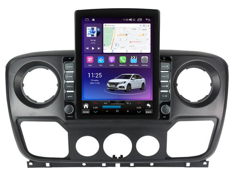 Navigatie dedicata cu Android Renault Master III 2010 - 2019, 4GB RAM, Radio GPS Dual Zone, Touchscreen IPS 9.7" HD tip Tesla, Internet Wi-Fi si slot SIM 4G, Bluetooth, MirrorLink, USB, Waze