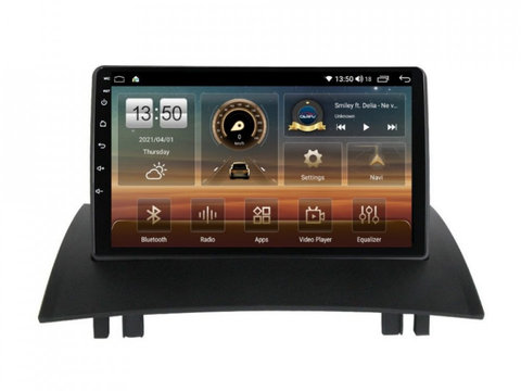 Navigatie dedicata cu Android Renault Megane II 2001 - 2009, 8GB RAM, Radio GPS Dual Zone, Display HD IPS 9" Touchscreen, Internet Wi-Fi si slot SIM 4G, Bluetooth, MirrorLink, USB, Waze