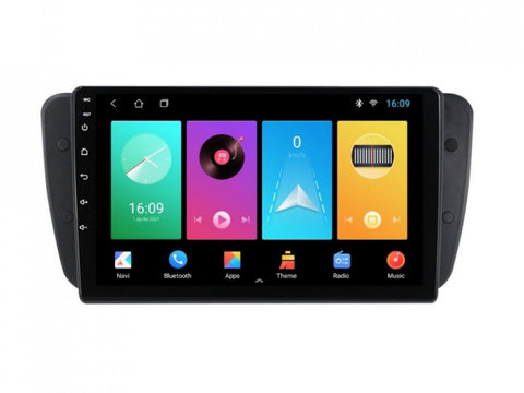 Navigatie dedicata cu Android Seat Ibiza IV 2008 - 2013, 1GB RAM, Radio GPS Dual Zone, Display HD IPS 9" Touchscreen, Internet Wi-Fi, Bluetooth, MirrorLink, USB, Waze