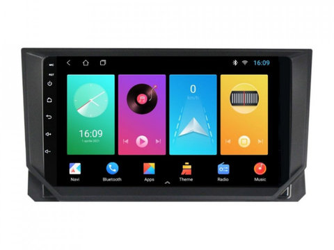 Navigatie dedicata cu Android Seat Ibiza V 2017 - 2022, 1GB RAM, Radio GPS Dual Zone, Display HD IPS 9" Touchscreen, Internet Wi-Fi, Bluetooth, MirrorLink, USB, Waze
