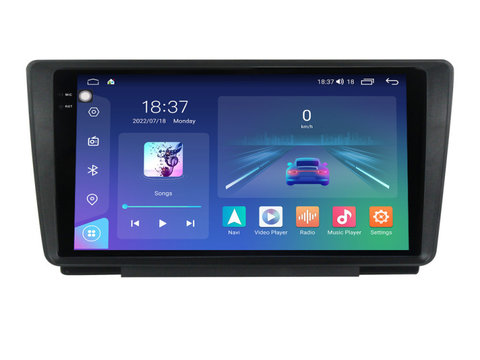 Navigatie dedicata cu Android Skoda Octavia II 2004 - 2013, 8GB RAM, Radio GPS Dual Zone, Display 2K QLED 9.5" Touchscreen, Internet Wi-Fi si slot SIM 4G, Bluetooth, MirrorLink, USB, Waze