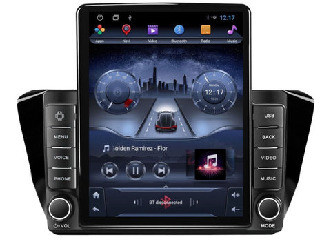 Navigatie dedicata cu Android Skoda Superb III 2015 - 2017, 2GB RAM, Radio GPS Dual Zone, Touchscreen IPS 9.7" HD tip Tesla, Internet Wi-Fi, Bluetooth, MirrorLink, USB, Waze
