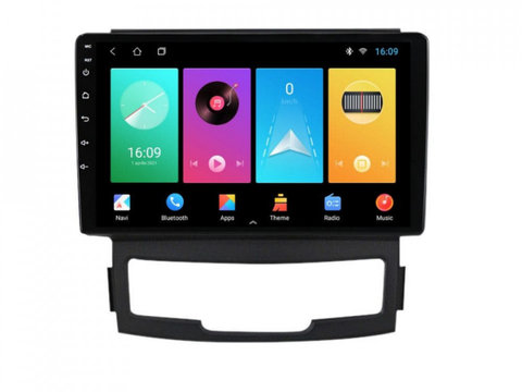 Navigatie dedicata cu Android Ssangyong Korando 2010 - 2013, 1GB RAM, Radio GPS Dual Zone, Display HD IPS 9" Touchscreen, Internet Wi-Fi, Bluetooth, MirrorLink, USB, Waze