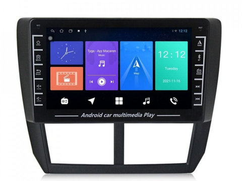 Navigatie dedicata cu Android Subaru Impreza / XV / WRX 2007 - 2014, 1GB RAM, Radio GPS Dual Zone, Display HD IPS 8" Touchscreen, Internet Wi-Fi, Bluetooth, MirrorLink, USB, Waze