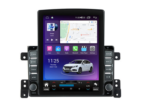 Navigatie dedicata cu Android Suzuki Grand Vitara 2005 - 2015, 4GB RAM, Radio GPS Dual Zone, Touchscreen IPS 9.7" HD tip Tesla, Internet Wi-Fi si slot SIM 4G, Bluetooth, MirrorLink, USB, Waze