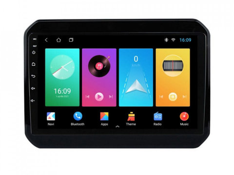 Navigatie dedicata cu Android Suzuki Ignis III dupa 2016, 1GB RAM, Radio GPS Dual Zone, Display HD IPS 9" Touchscreen, Internet Wi-Fi, Bluetooth, MirrorLink, USB, Waze