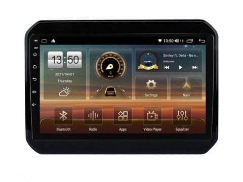 Navigatie dedicata cu Android Suzuki Ignis III dupa 2016, 4GB RAM, Radio GPS Dual Zone, Display HD IPS 9" Touchscreen, Internet Wi-Fi si slot SIM 4G, Bluetooth, MirrorLink, USB, Waze