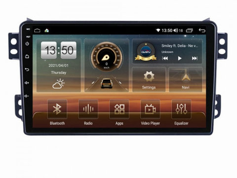 Navigatie dedicata cu Android Suzuki Splash 2008 - 2015, 4GB RAM, Radio GPS Dual Zone, Display HD IPS 9" Touchscreen, Internet Wi-Fi si slot SIM 4G, Bluetooth, MirrorLink, USB, Waze