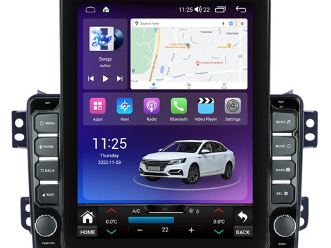 Navigatie dedicata cu Android Suzuki Splash 2008 - 2015, 4GB RAM, Radio GPS Dual Zone, Touchscreen IPS 9.7" HD tip Tesla, Internet Wi-Fi si slot SIM 4G, Bluetooth, MirrorLink, USB, Waze